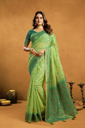 Aashka Saree - Pistachio Mint - Front Drape