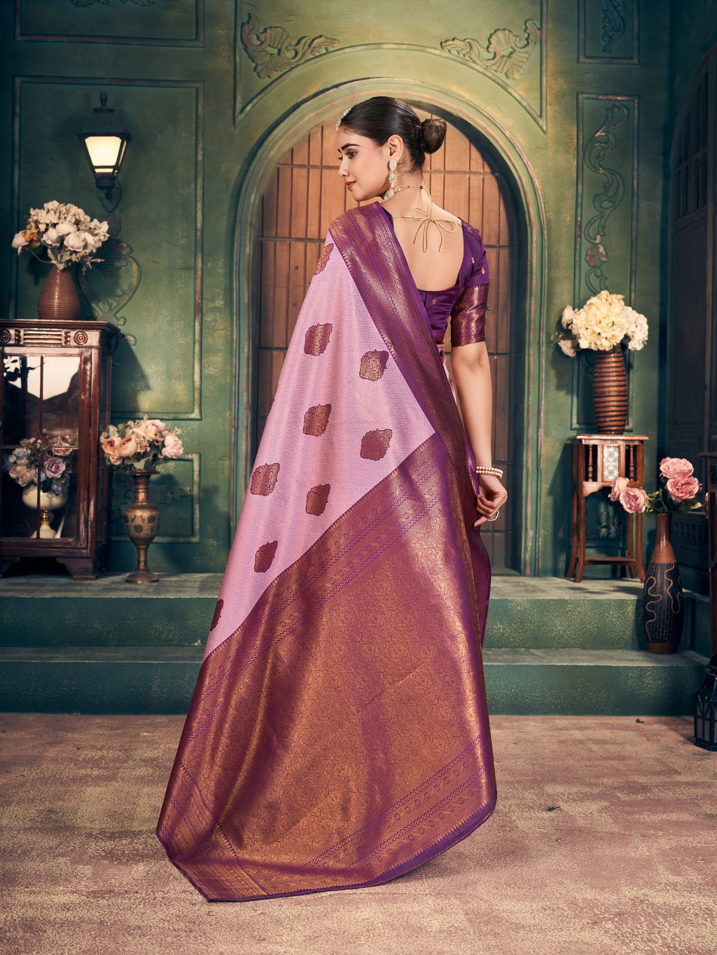 Ananya Saree - Lavender Mist - Front Drape