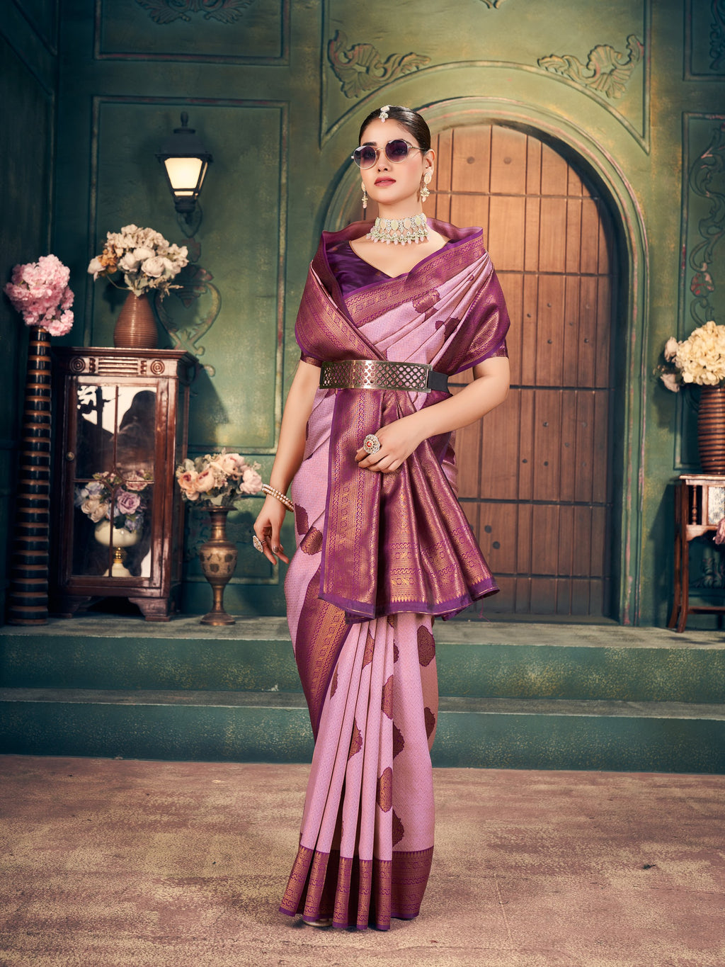 Ananya Saree - Lavender Mist - Pallu Detail