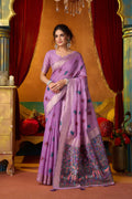 Anisha Saree - Lavender Orchid - Front Drape