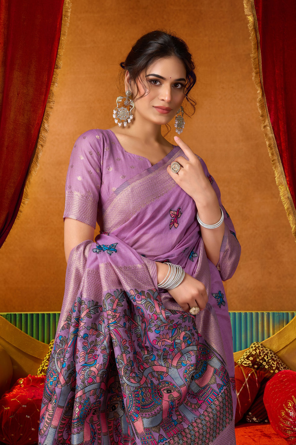 Anisha Saree - Lavender Orchid - Blouse View