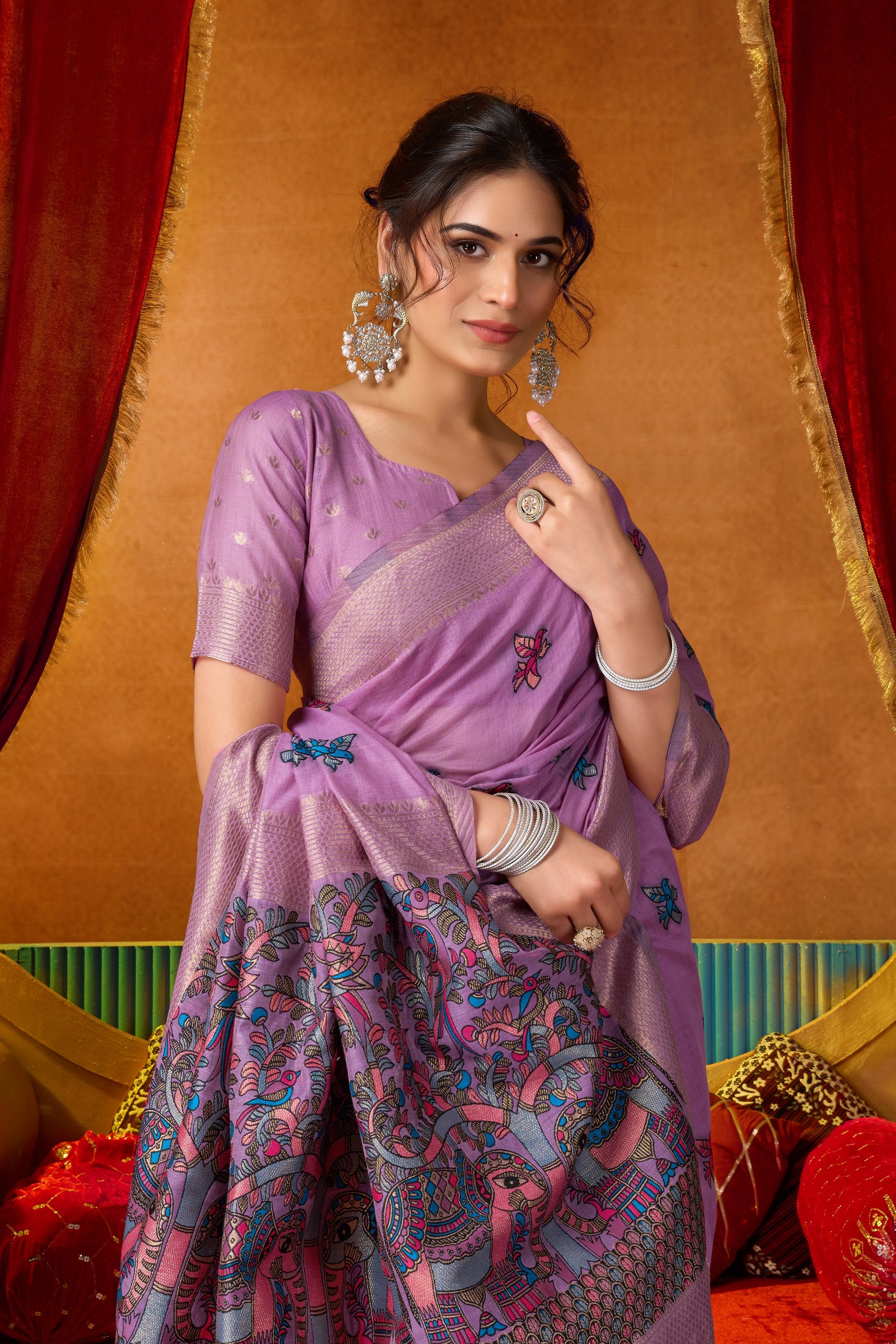 Anisha Saree - Lavender Orchid - Blouse View