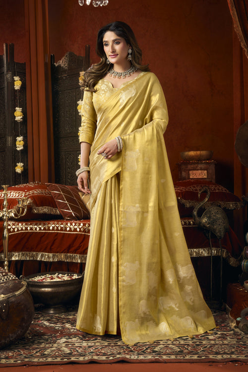 Anokhi Saree - Champagne Gold - Front Drape