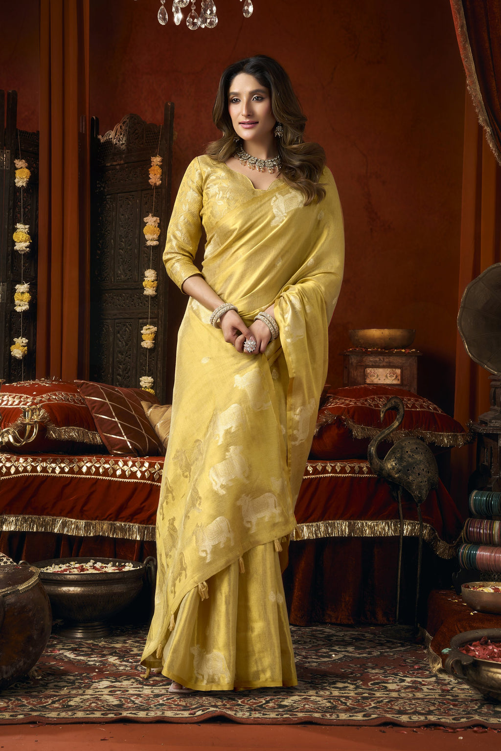 Anokhi Saree - Champagne Gold - Pallu Detail