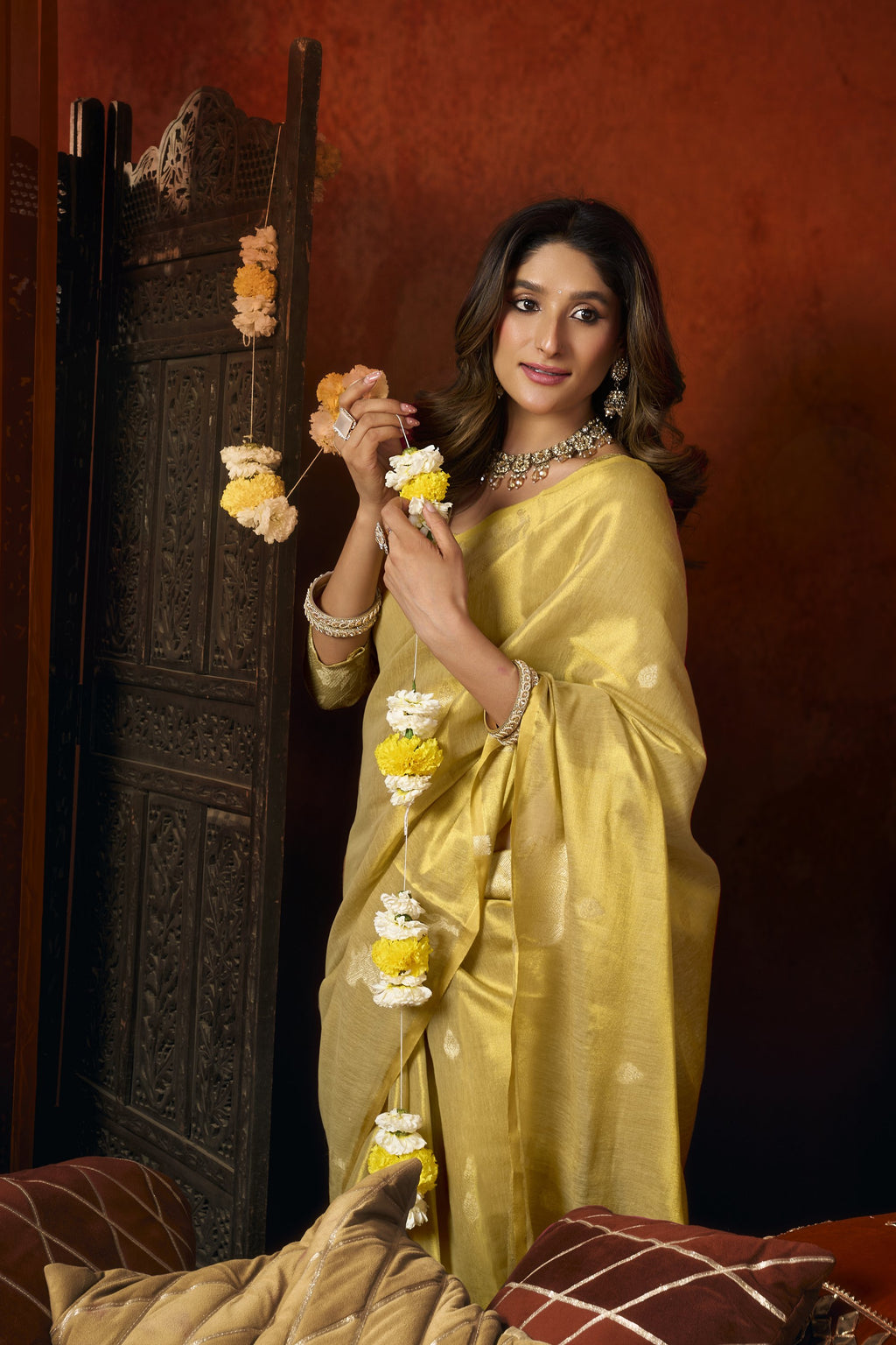 Anokhi Saree - Champagne Gold - Border Detail