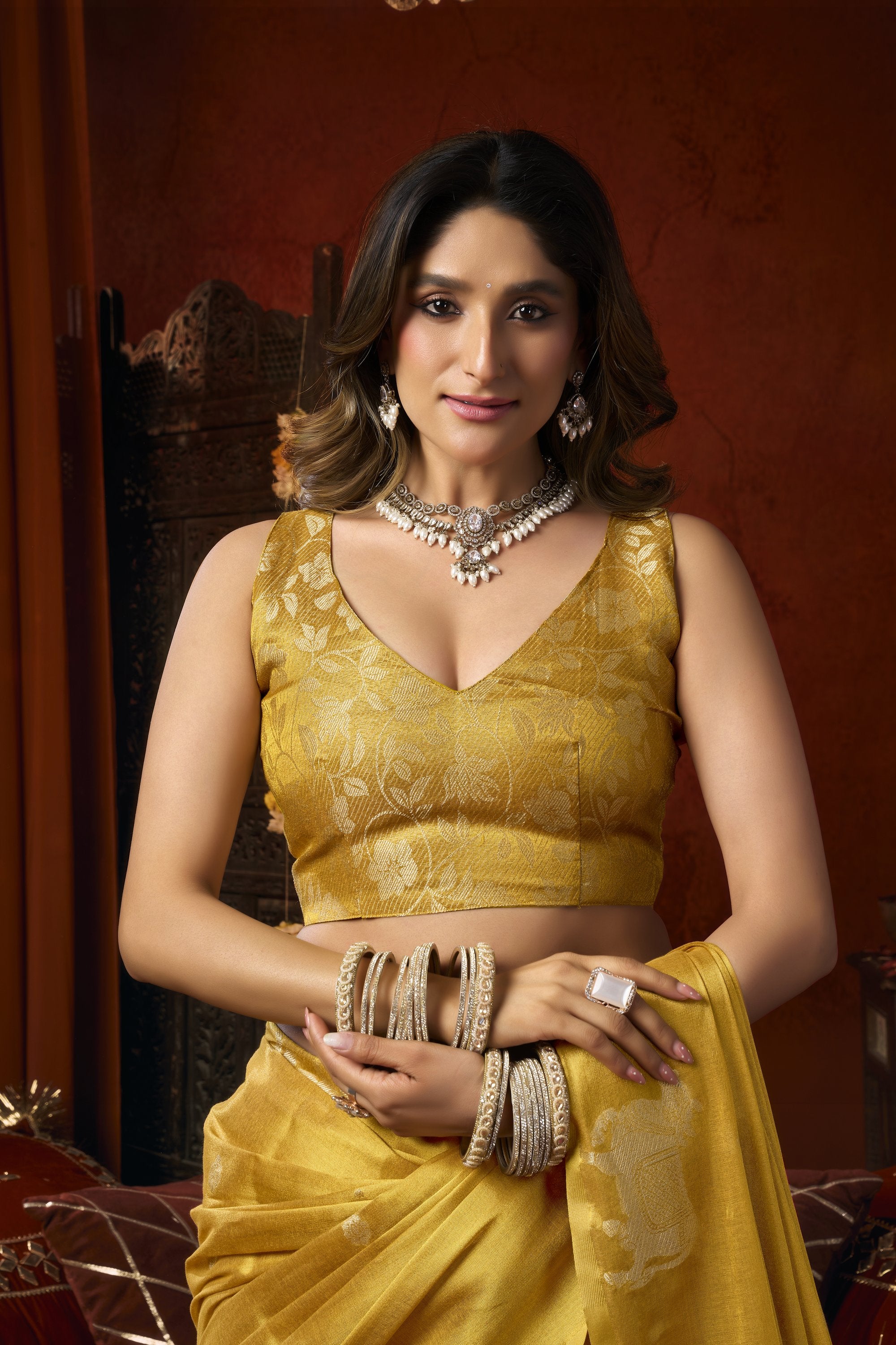 Anokhi Saree - Marigold Gold - Blouse View