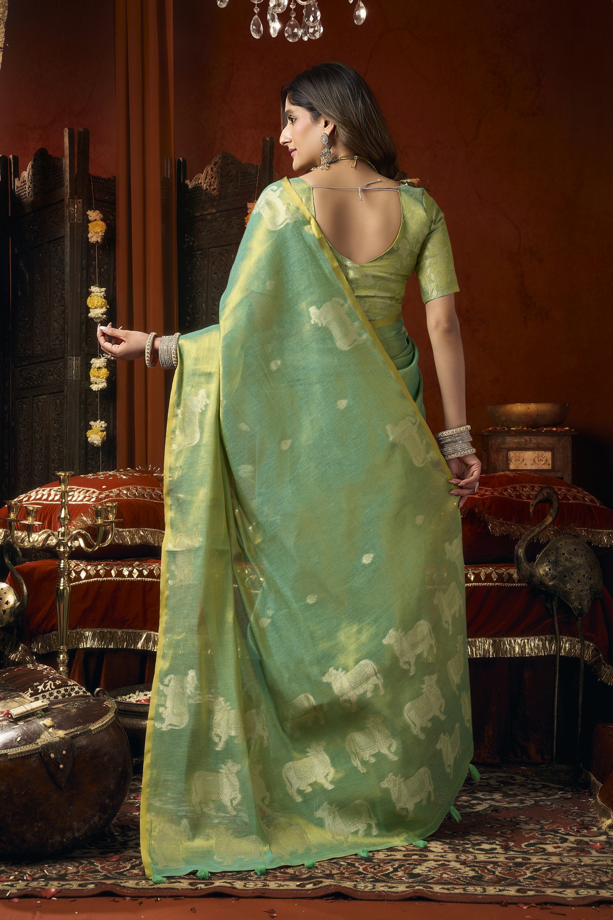 Anokhi Saree - Mint Green - Blouse View