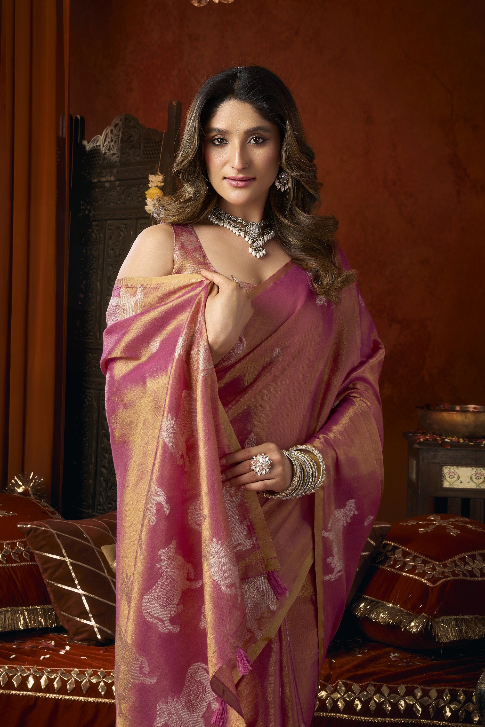 Anokhi Saree - Rose Magenta - Border Detail