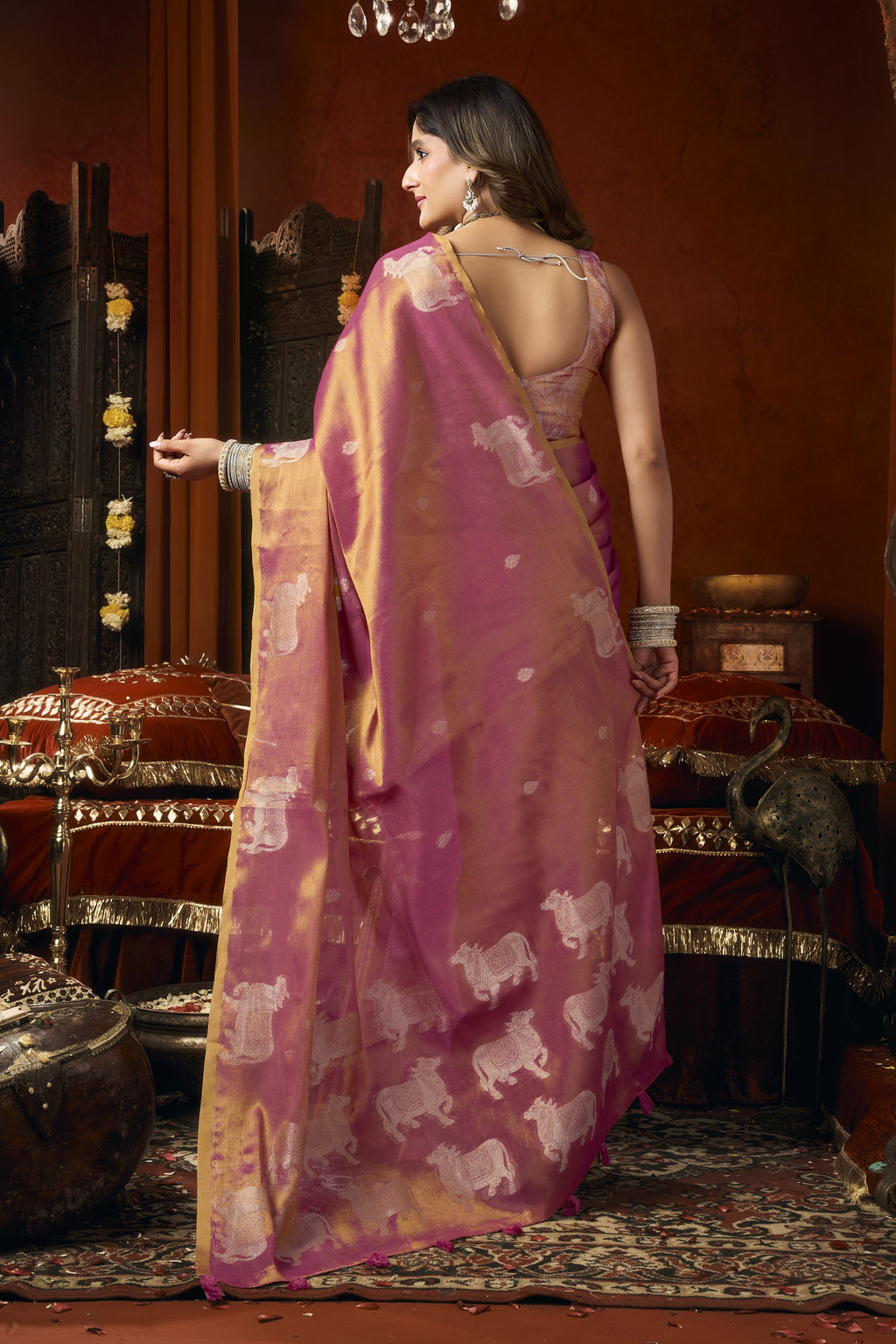 Anokhi Saree - Rose Magenta - Close Up