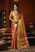 Anokhi Saree - Sunset Coral - Front Drape