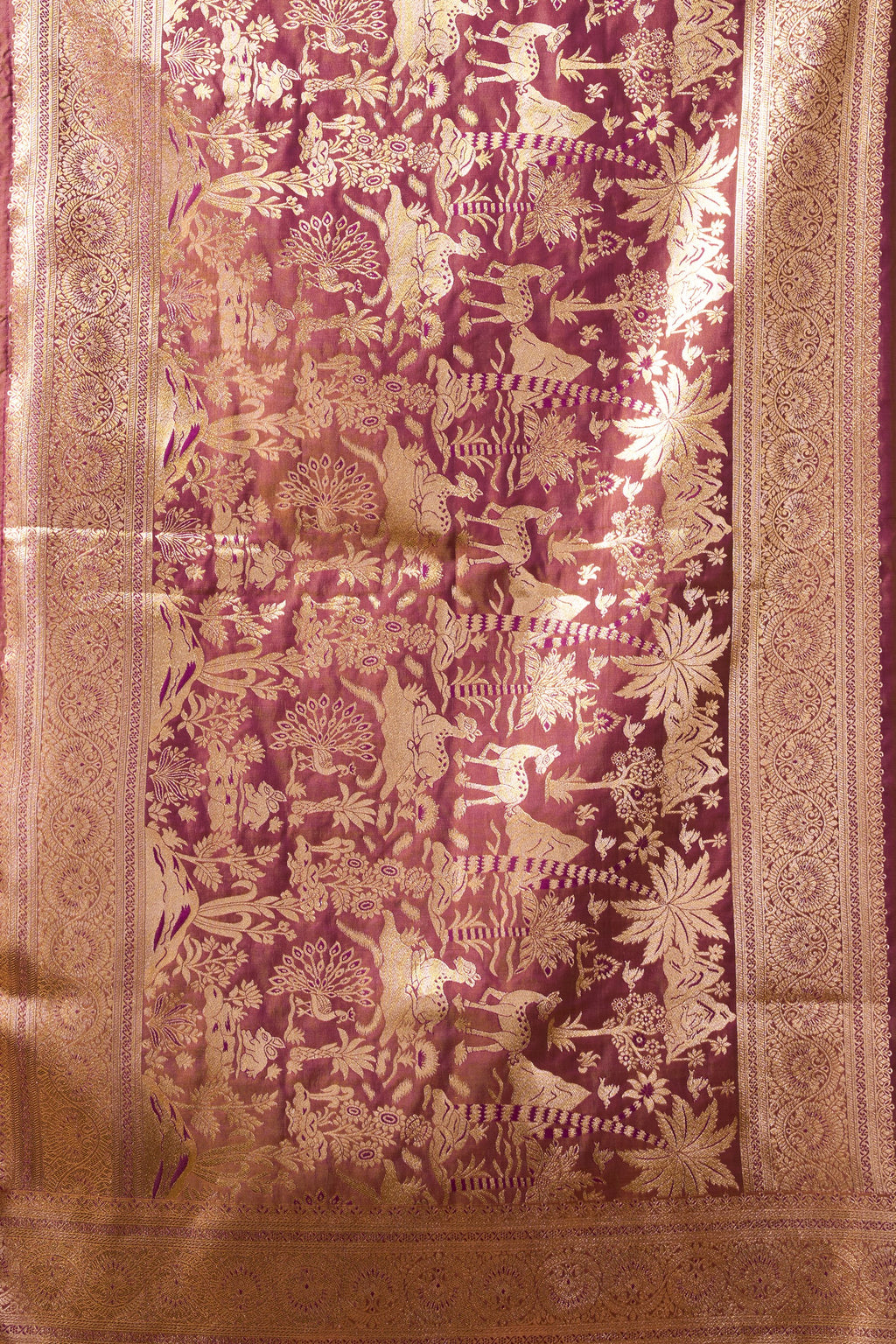 Chandrika Saree - Dusty Mauve - Front Drape