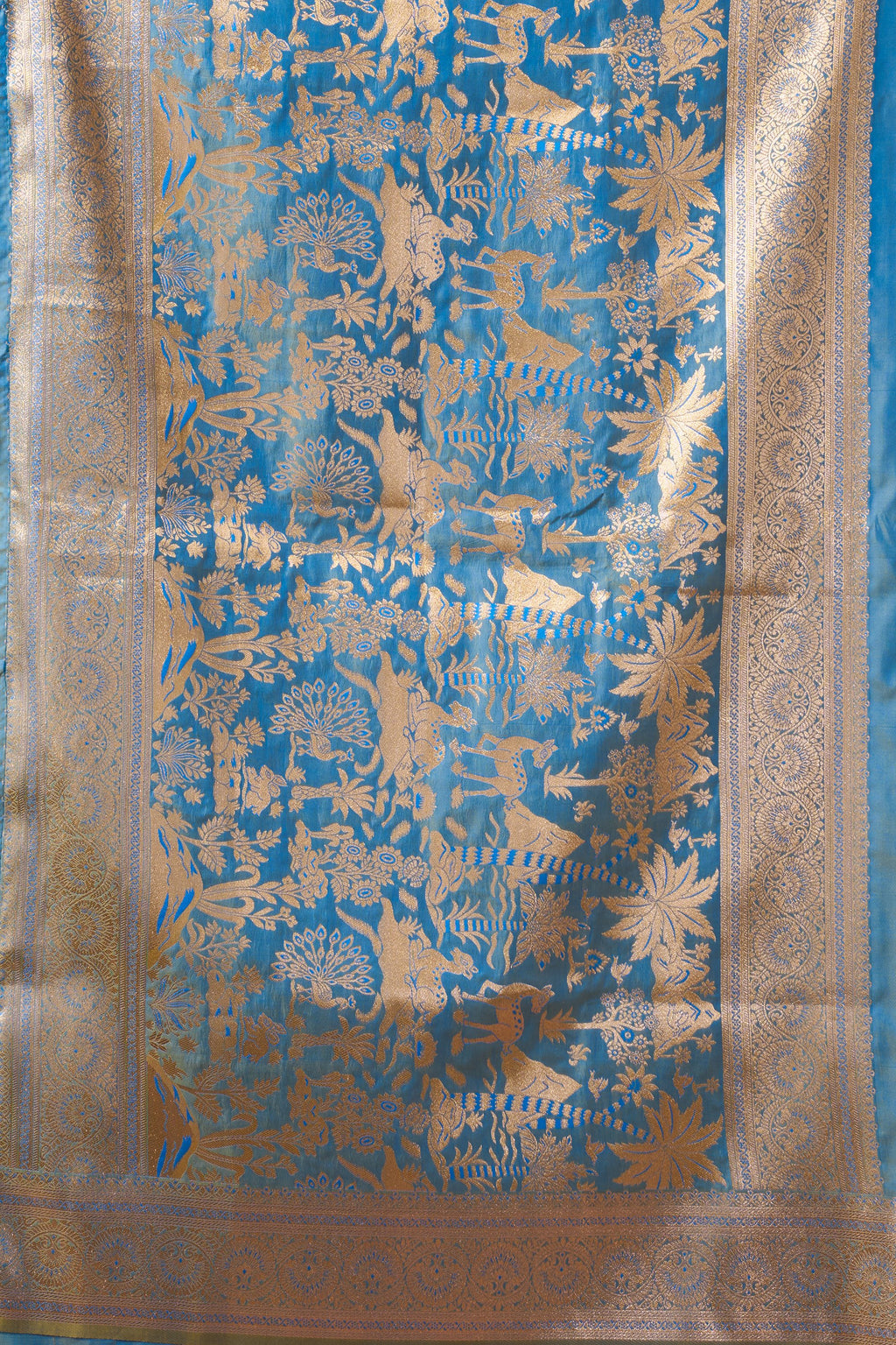 Chandrika Saree - Steel Blue - Front Drape