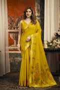 Dharaa Saree - Sunflower Yellow - Front Drape