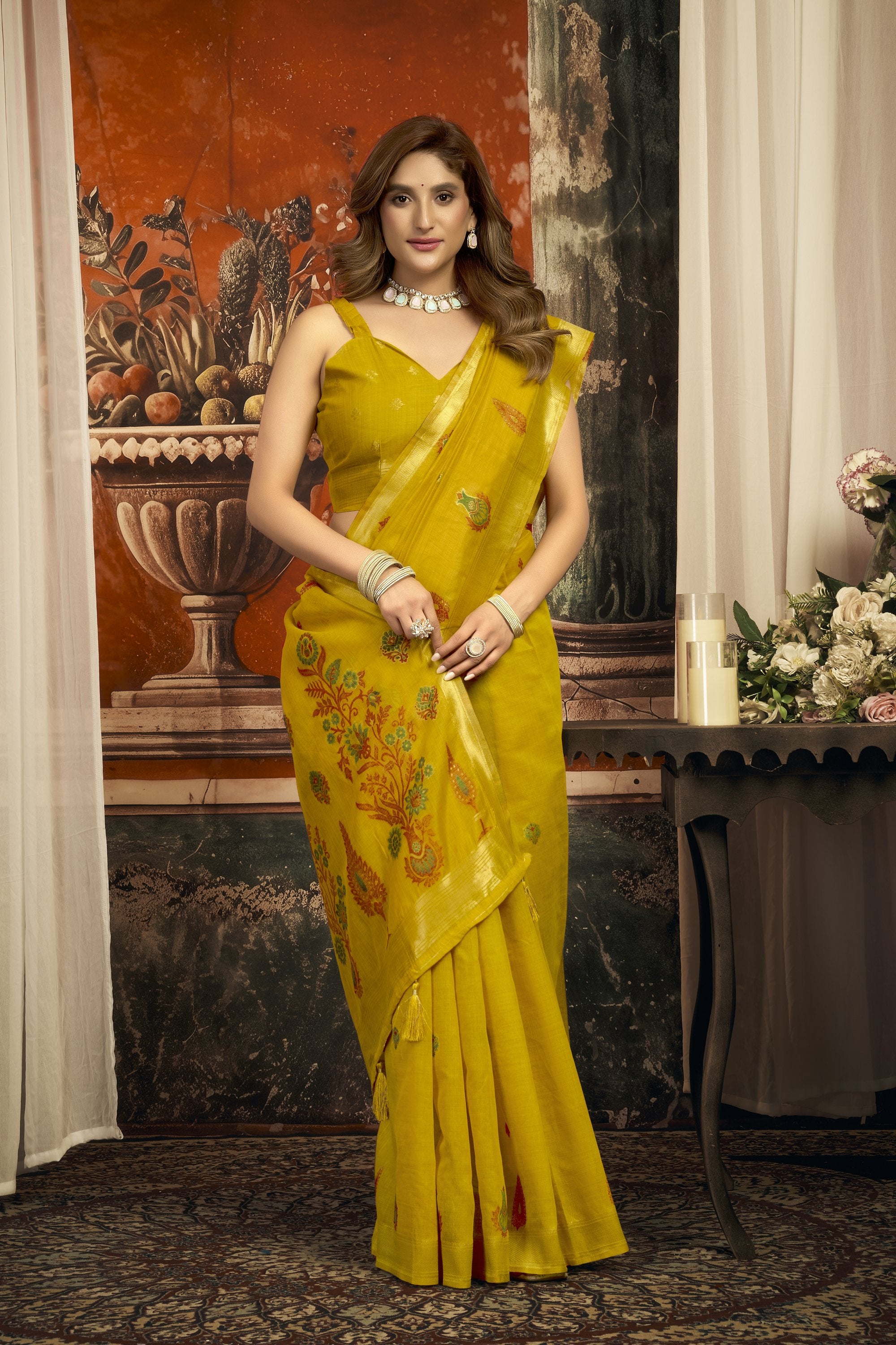 Dharaa Saree - Sunflower Yellow - Border Detail
