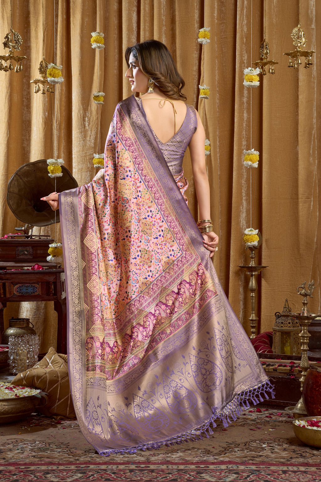 Gulshan Saree - Lavender Mist - Full View