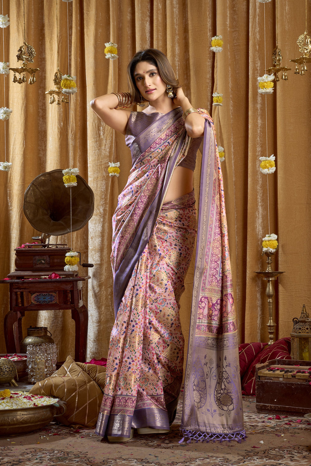 Gulshan Saree - Lavender Mist - Pallu Detail