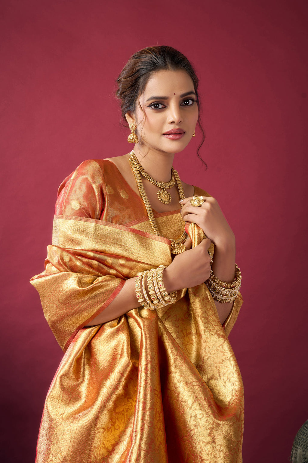 Jharokha Saree - Copper Amber - Border Detail