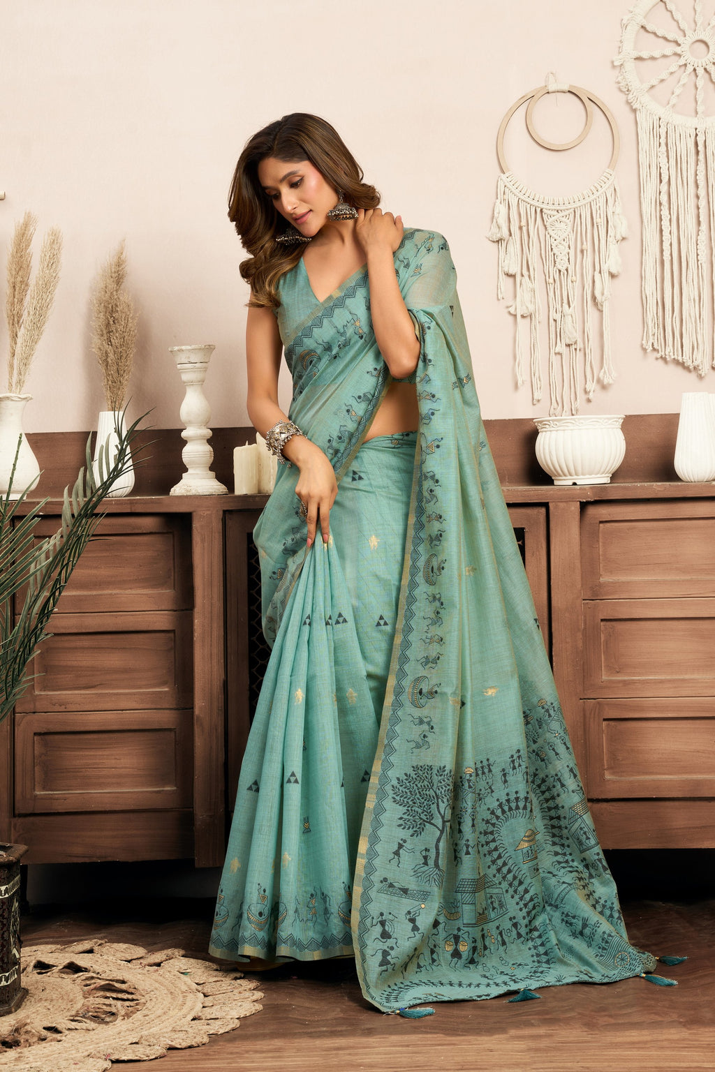 Kaveri Saree - Aqua Mist - Blouse View