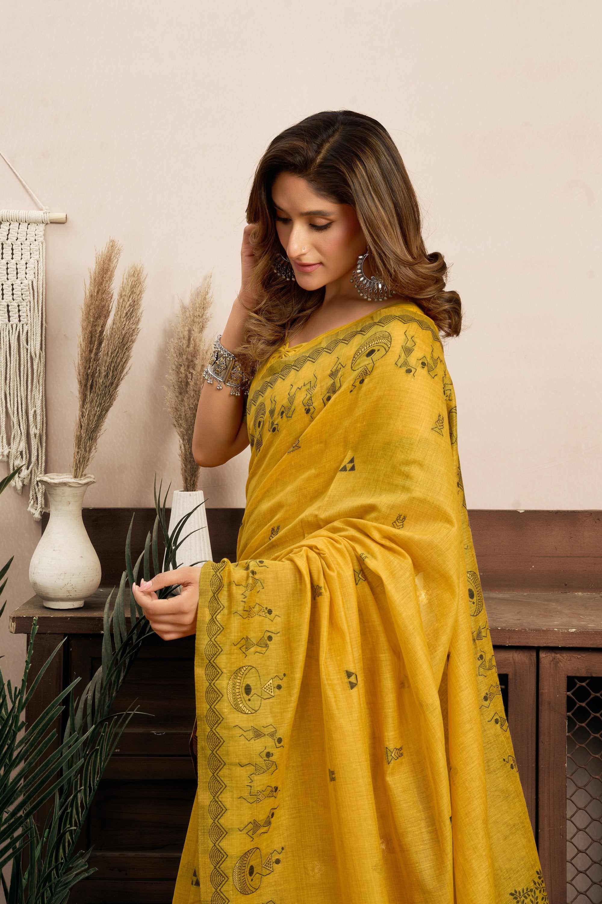 Kaveri Saree - Mustard Gold - Blouse View
