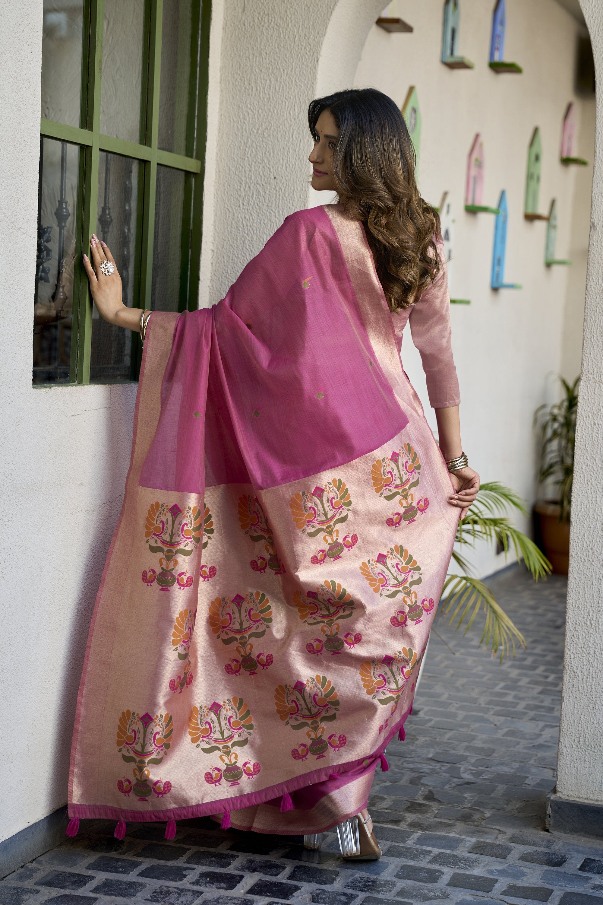 Khushboo Saree - Onion Pink - Blouse View