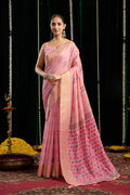 Kiran Saree - Blush Pink - Front Drape