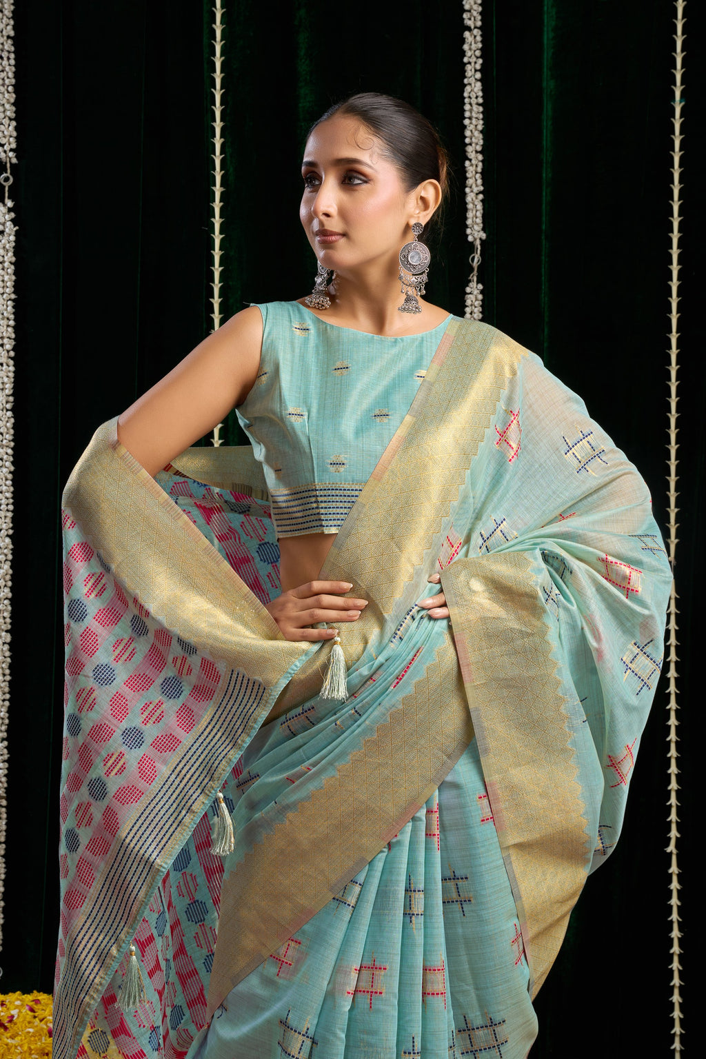 Kiran Saree - Powder Blue - Blouse View