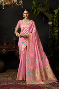 Komali Saree - Blush Pink - Front Drape