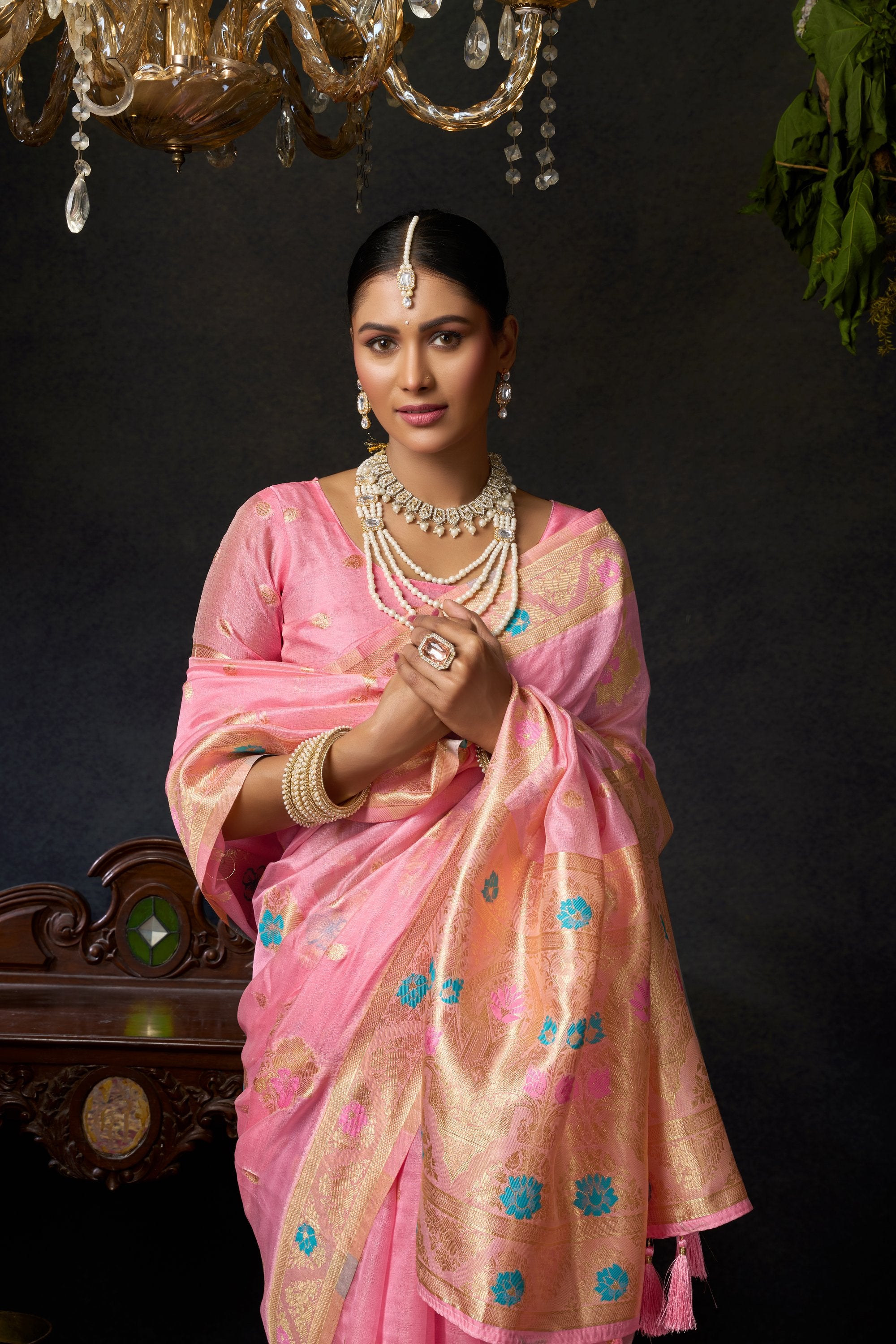 Komali Saree - Blush Pink - Blouse View