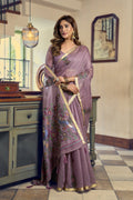 Laavanya Saree - Dusty Mauve - Blouse View
