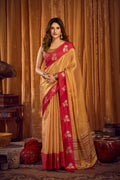 Madhura Saree - Warm Ivory - Front Drape