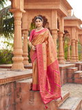 Mangalam Saree - Coral Peach - Full View