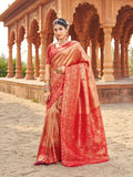 Mangalam Saree - Vermilion Red - Full View