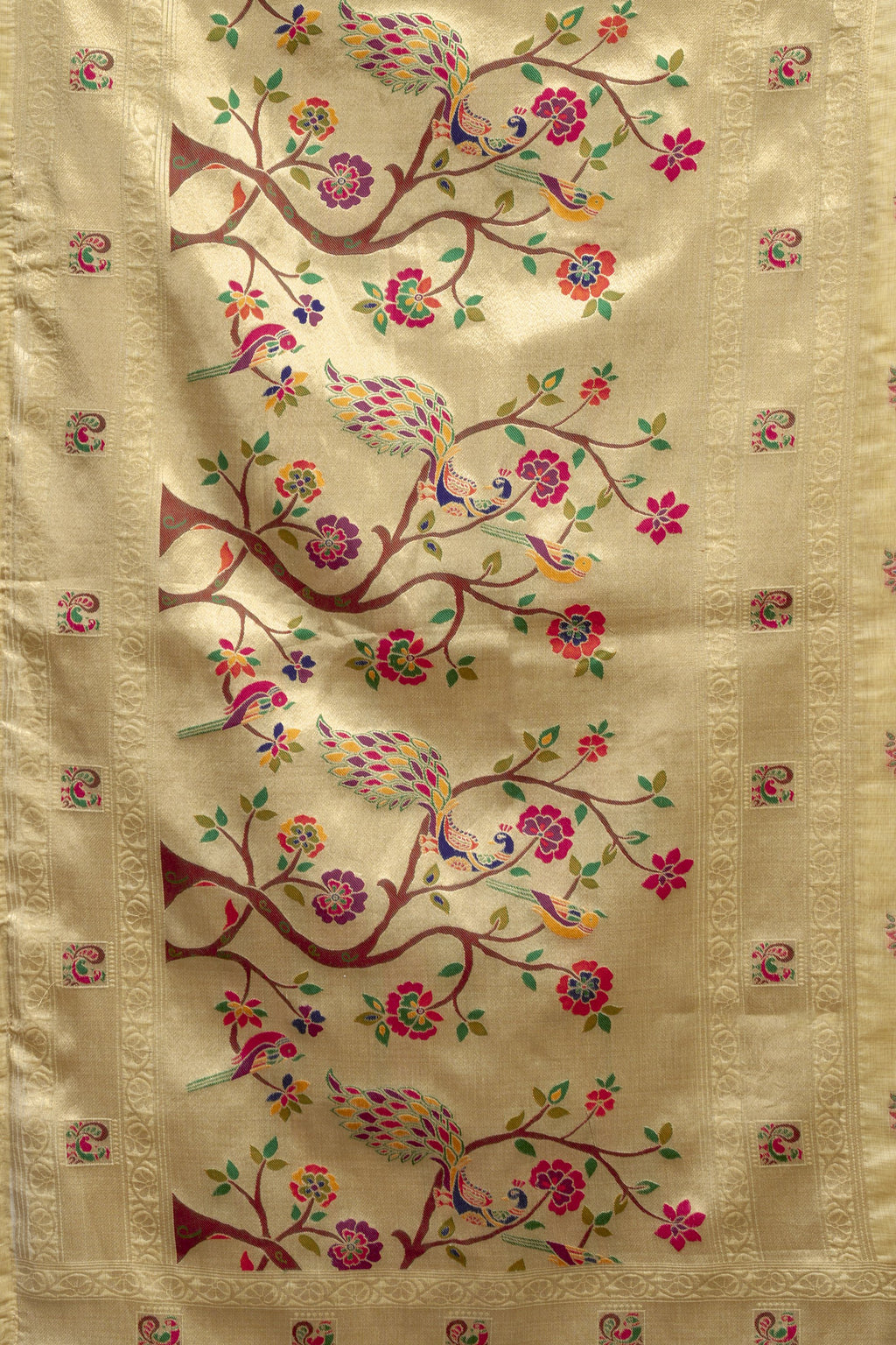 Meheraan Saree - Champagne Cream - Front Drape