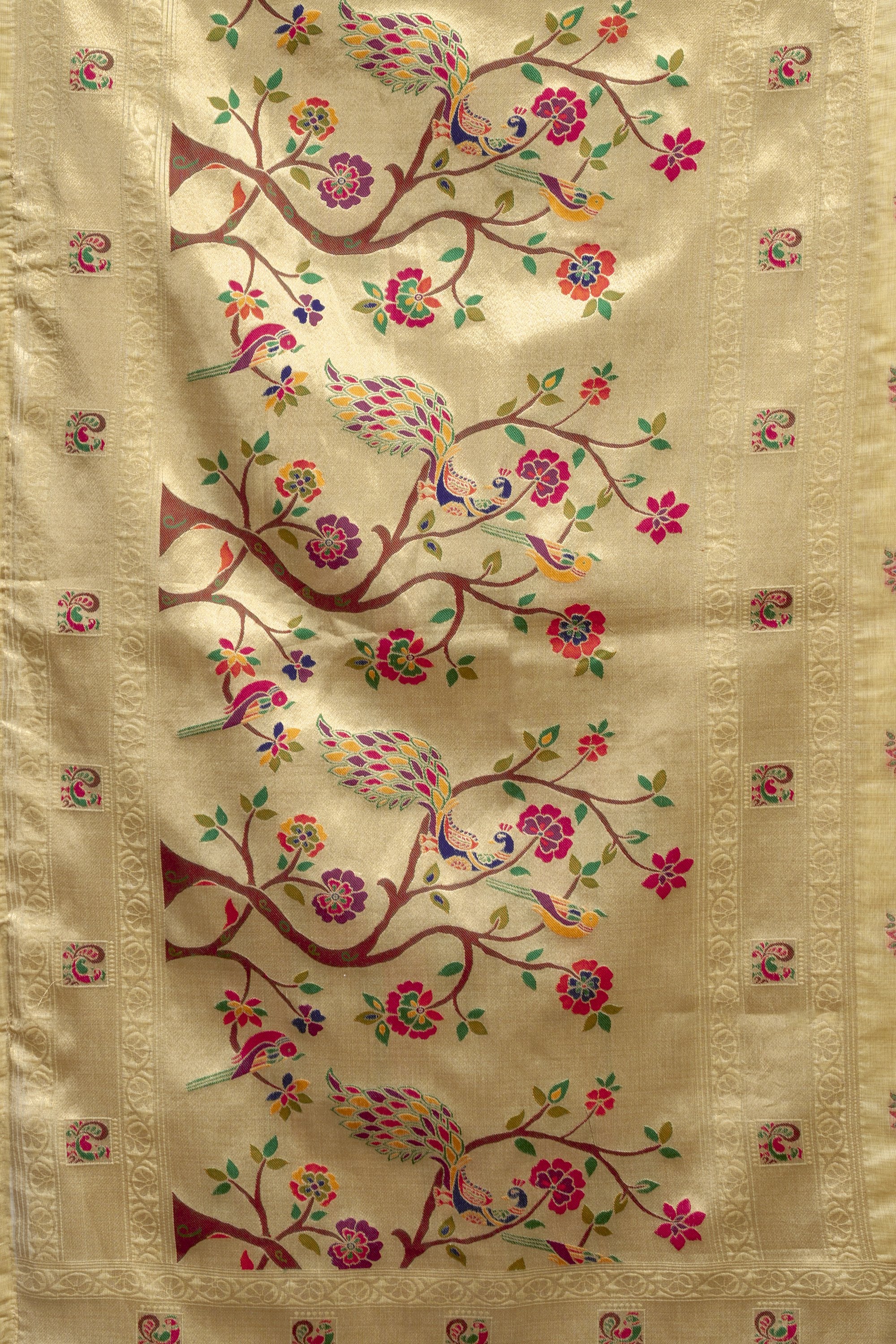 Meheraan Saree - Champagne Cream - Front Drape