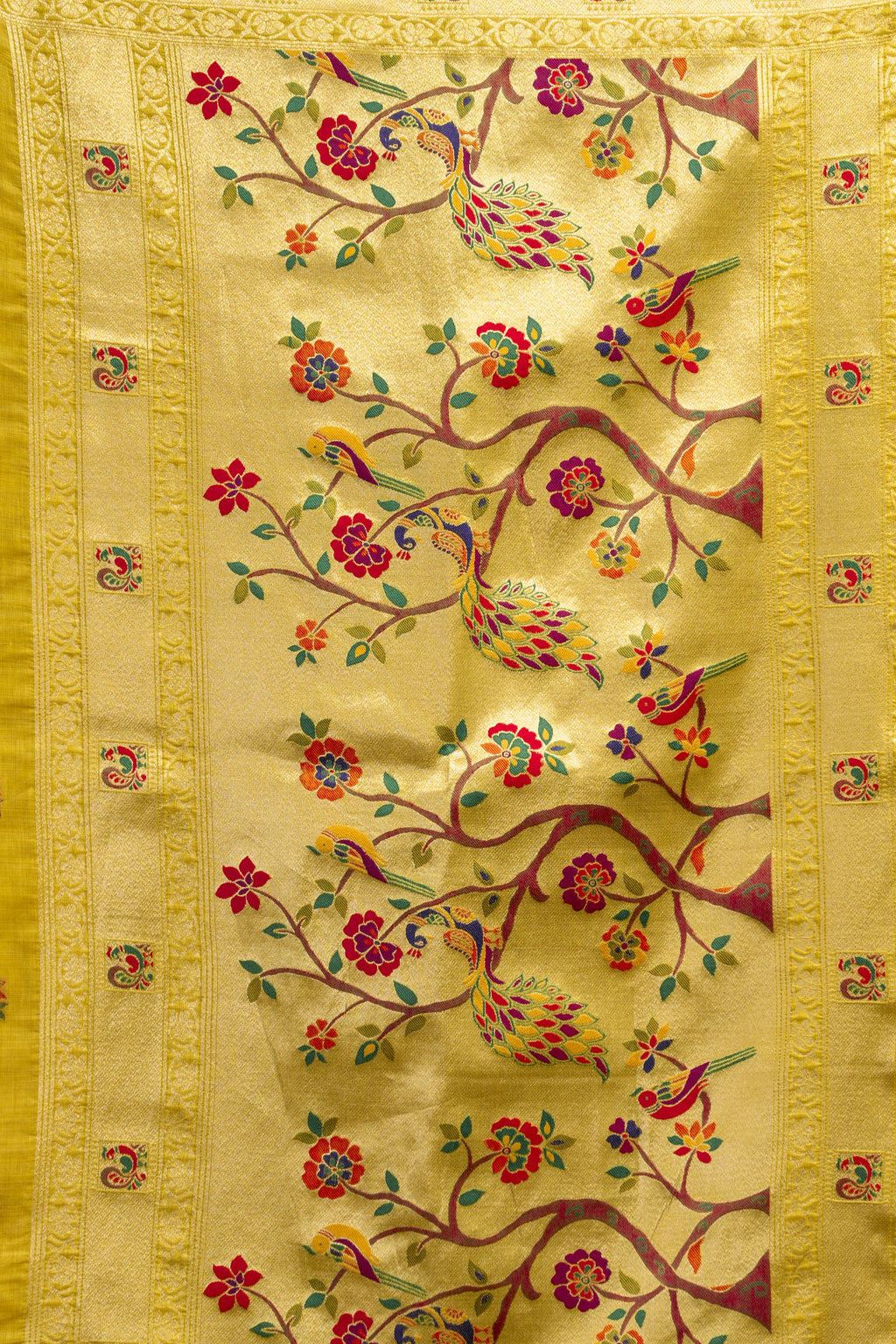 Meheraan Saree - Mustard Yellow - Front Drape