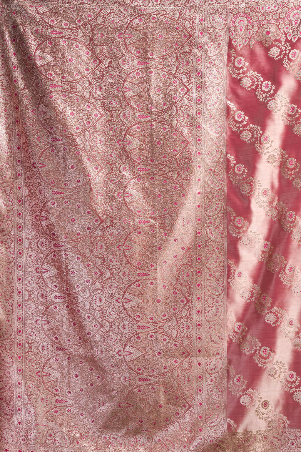 Mohini Saree - Blush Pink - Front Drape