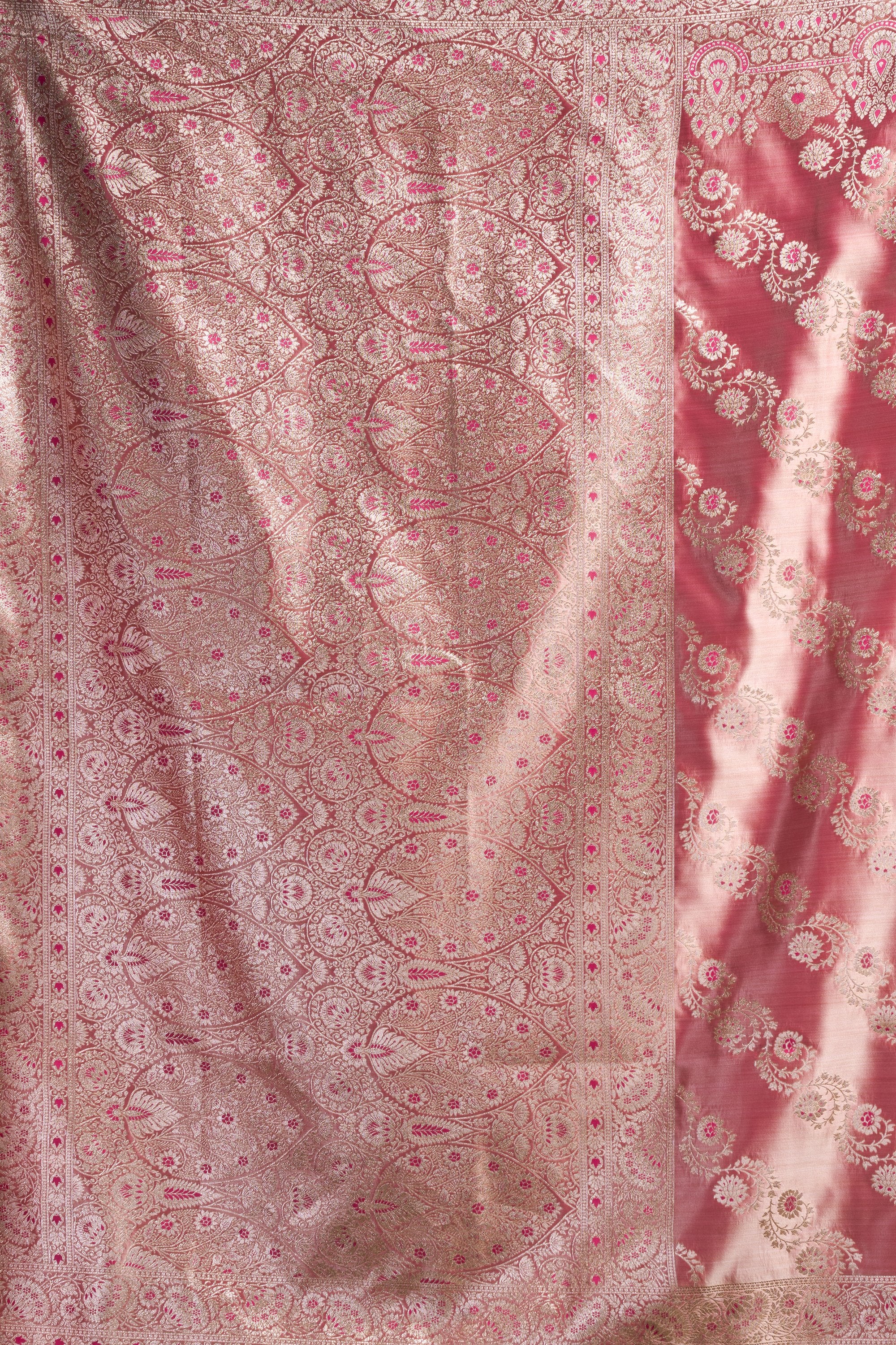 Mohini Saree - Blush Pink - Front Drape