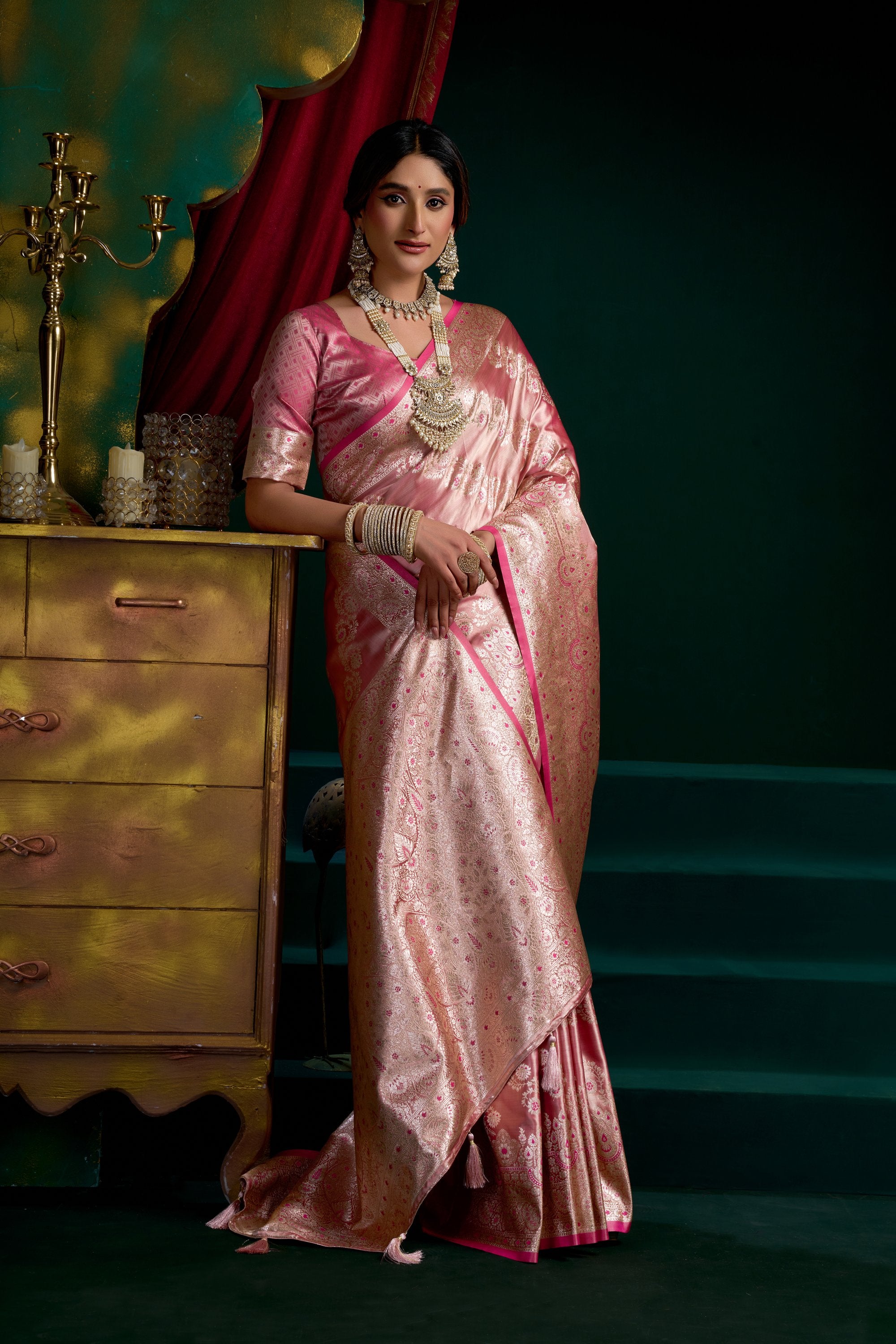 Mohini Saree - Blush Pink - Blouse View