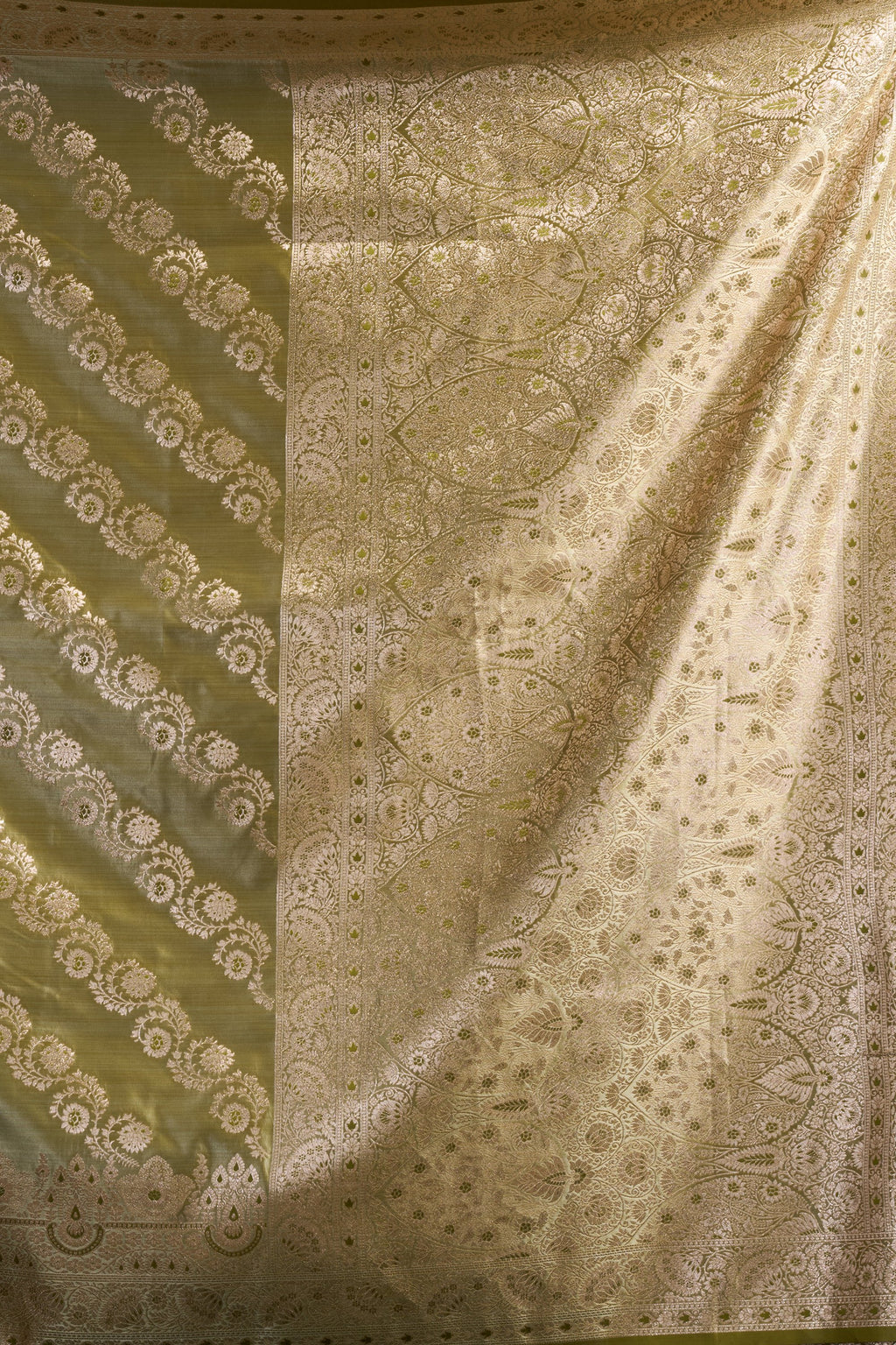 Mohini Saree - Champagne Gold - Front Drape
