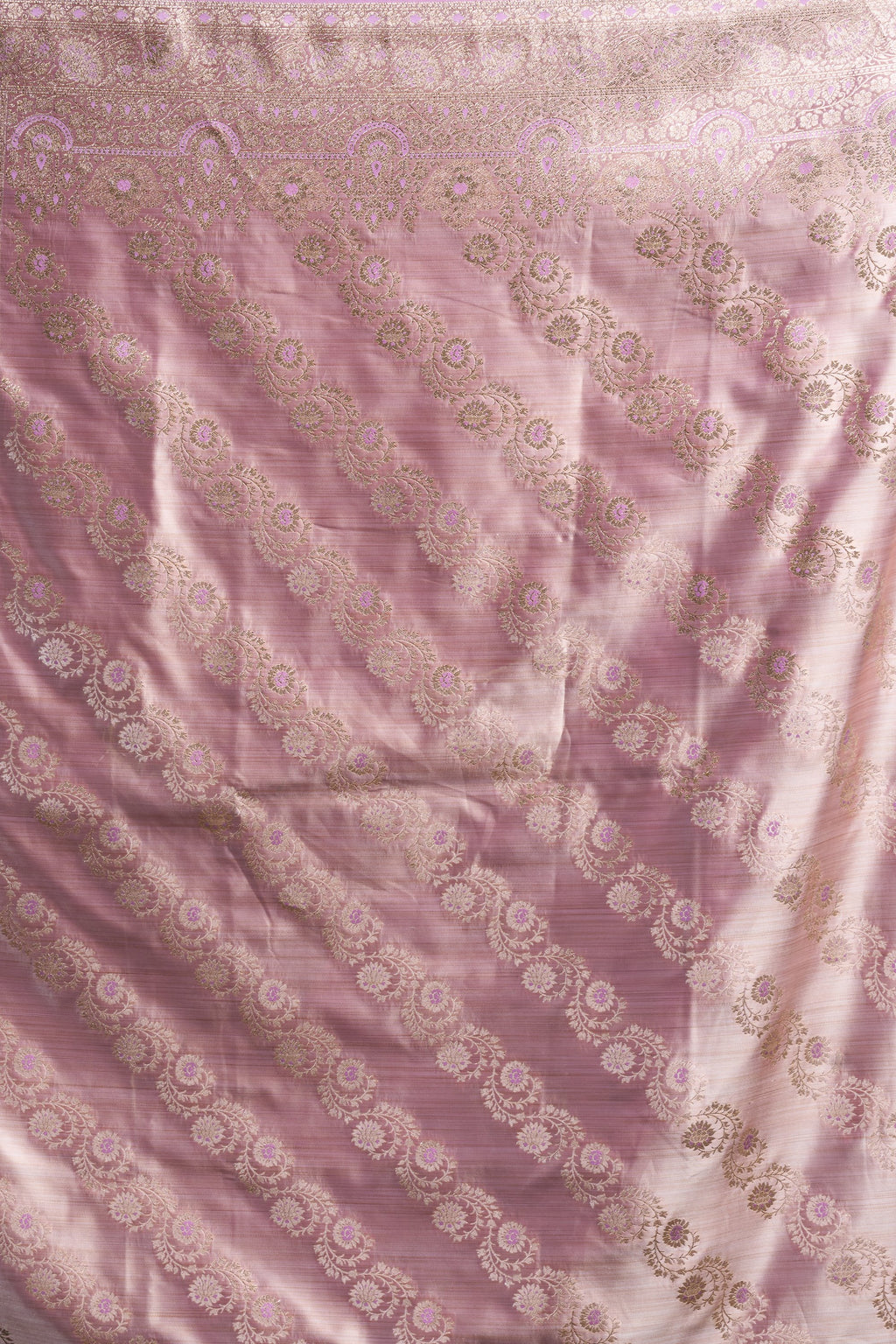 Mohini Saree - Dusty Mauve - Front Drape