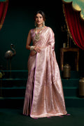 Mohini Saree - Dusty Mauve - Full View