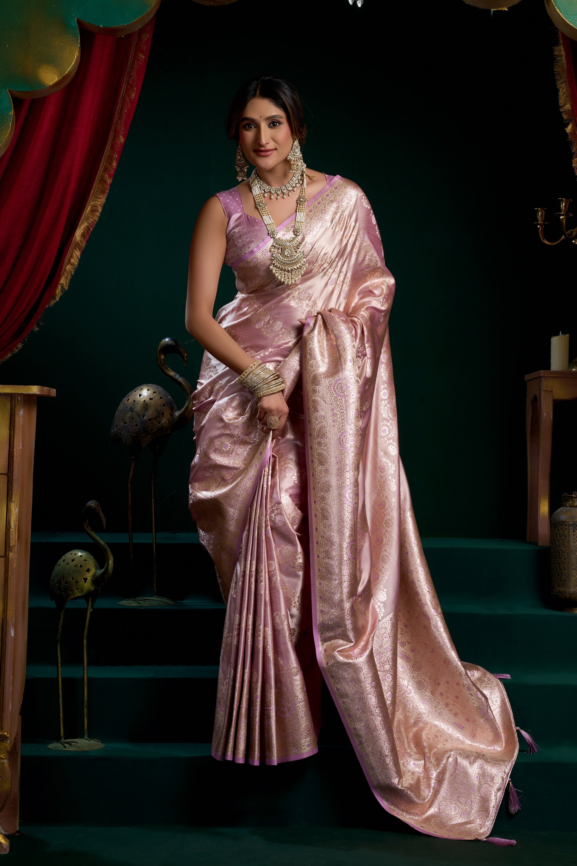 Mohini Saree - Dusty Mauve - Blouse View