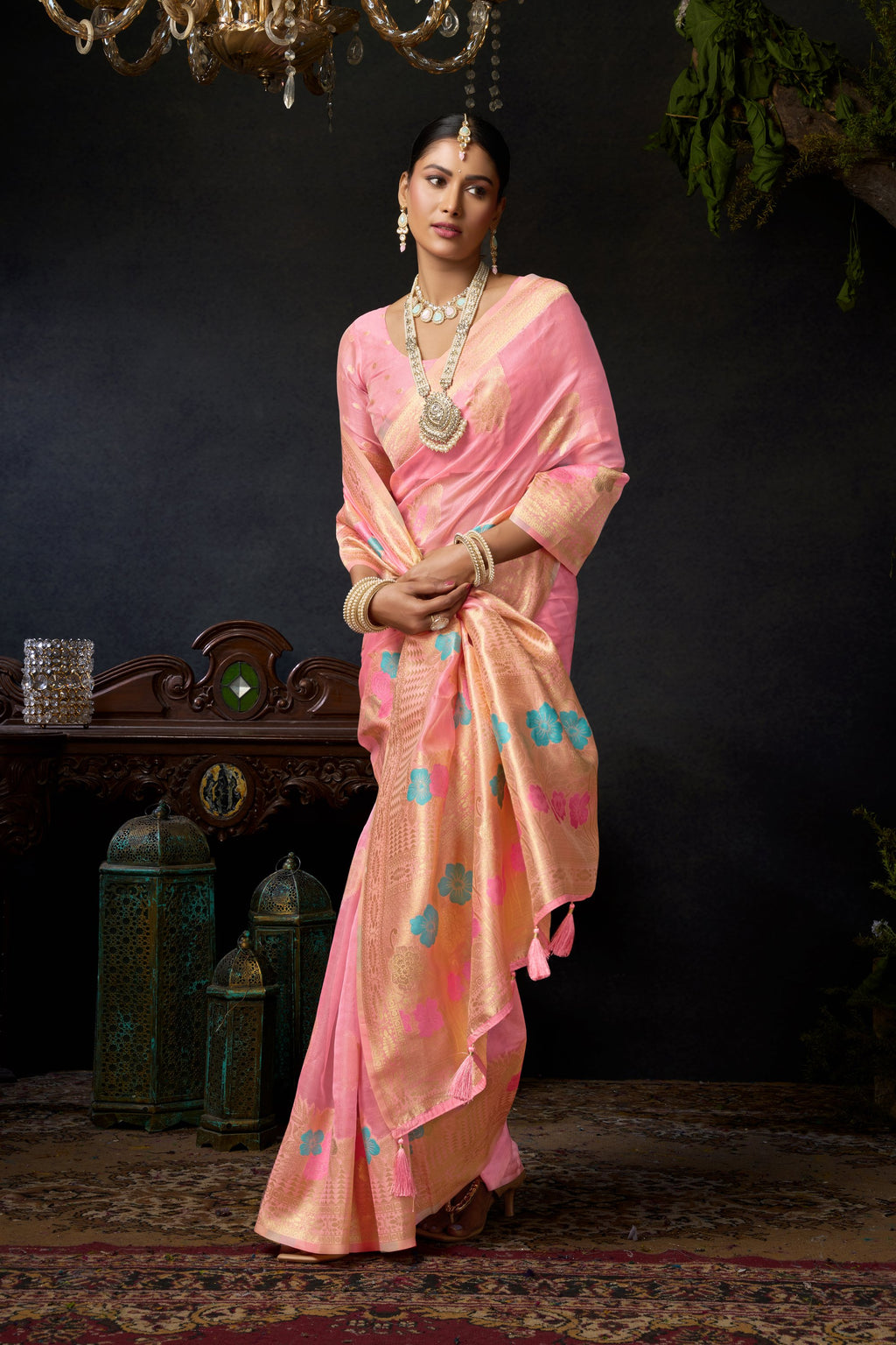 Nayantara Saree - Candy Blush - Pallu Detail