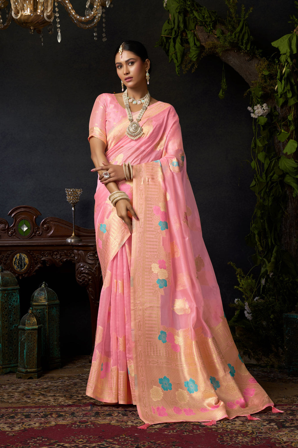 Nayantara Saree - Candy Blush - Close Up