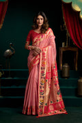 Nazrana Saree - Blush Pink - Front Drape