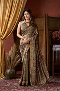 Noorani Saree - Antique Gold - Full View