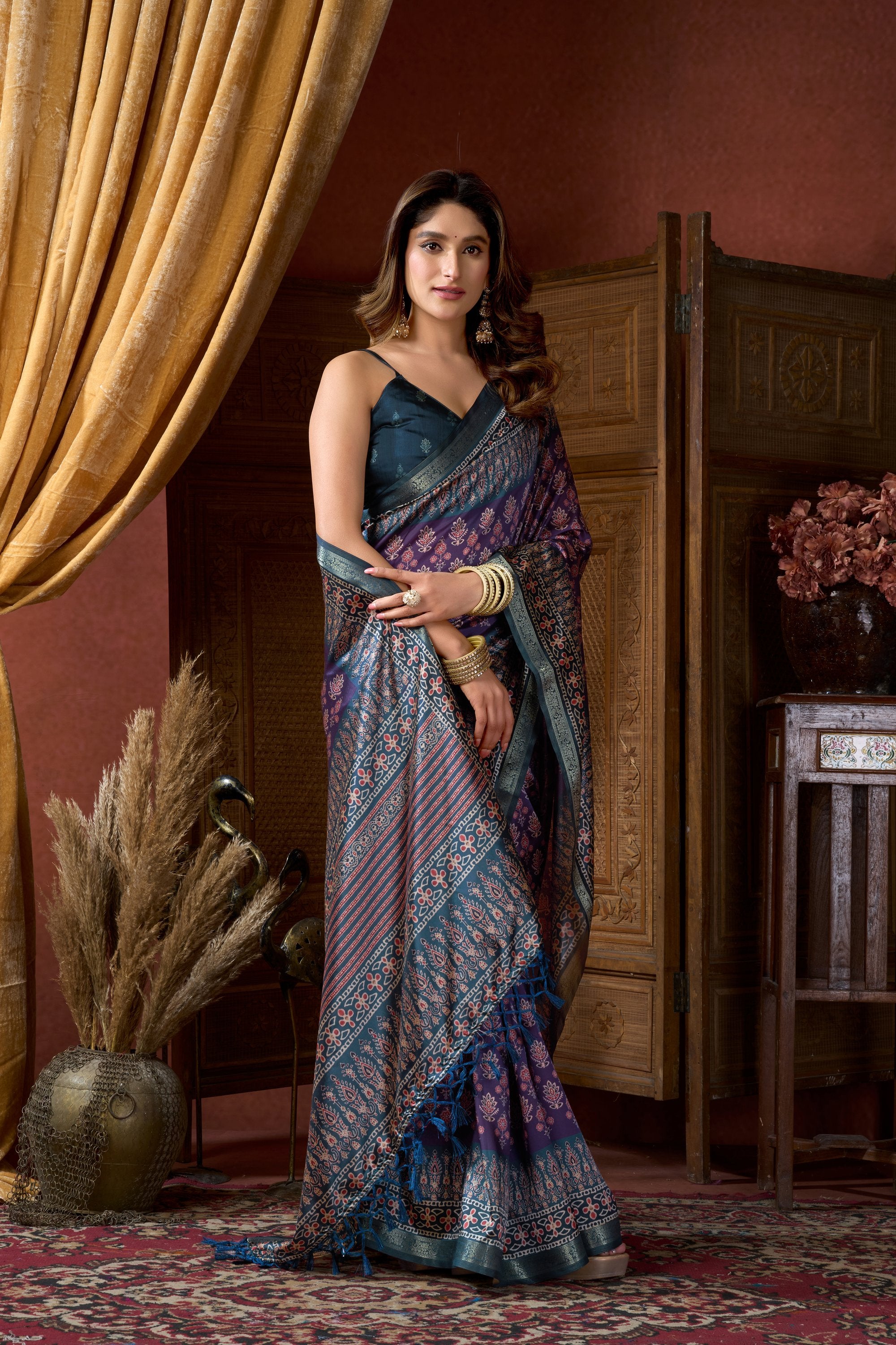 Noorani Saree - Lavender Blue - Blouse View