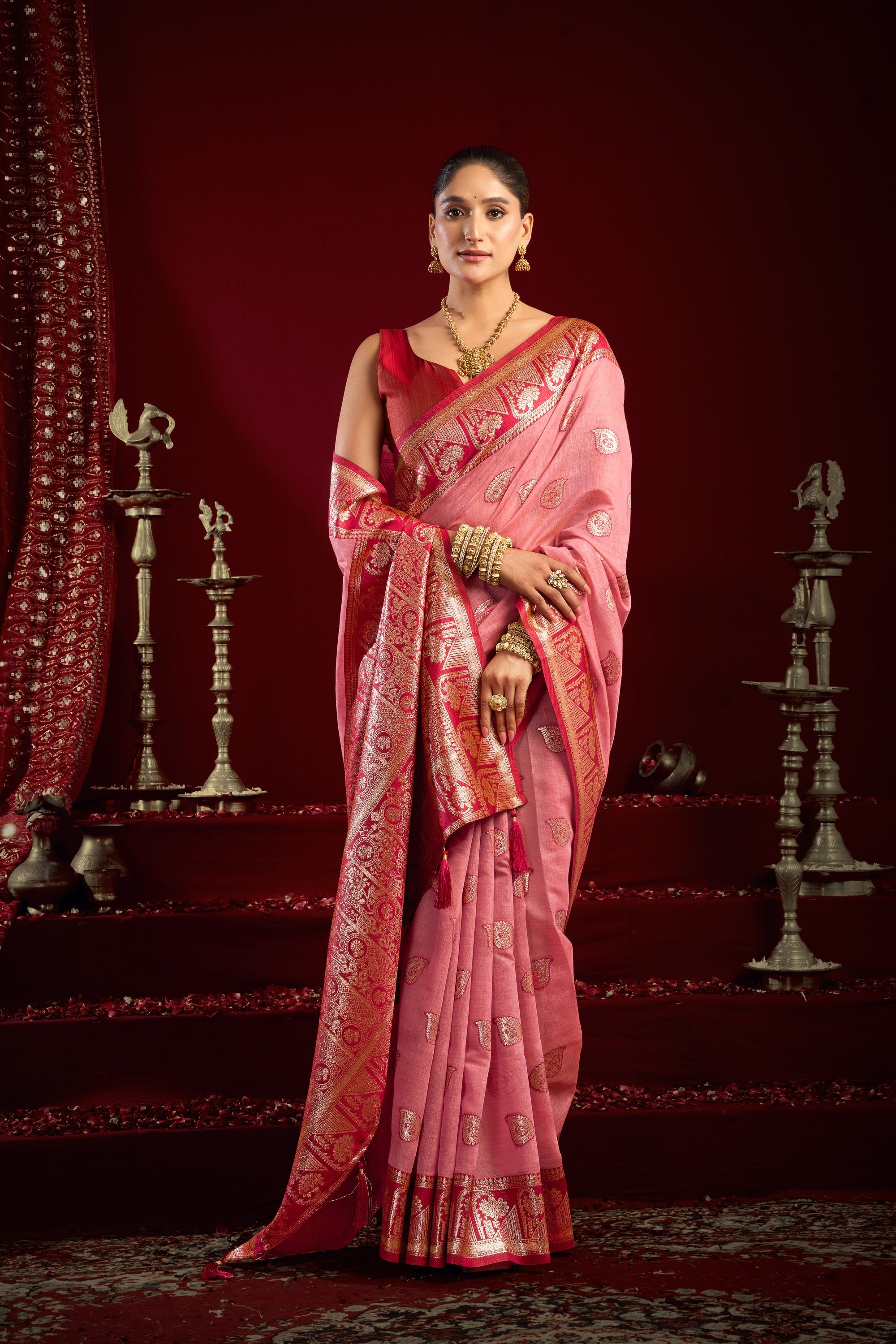 Parinita Saree - Blush Pink - Border Detail