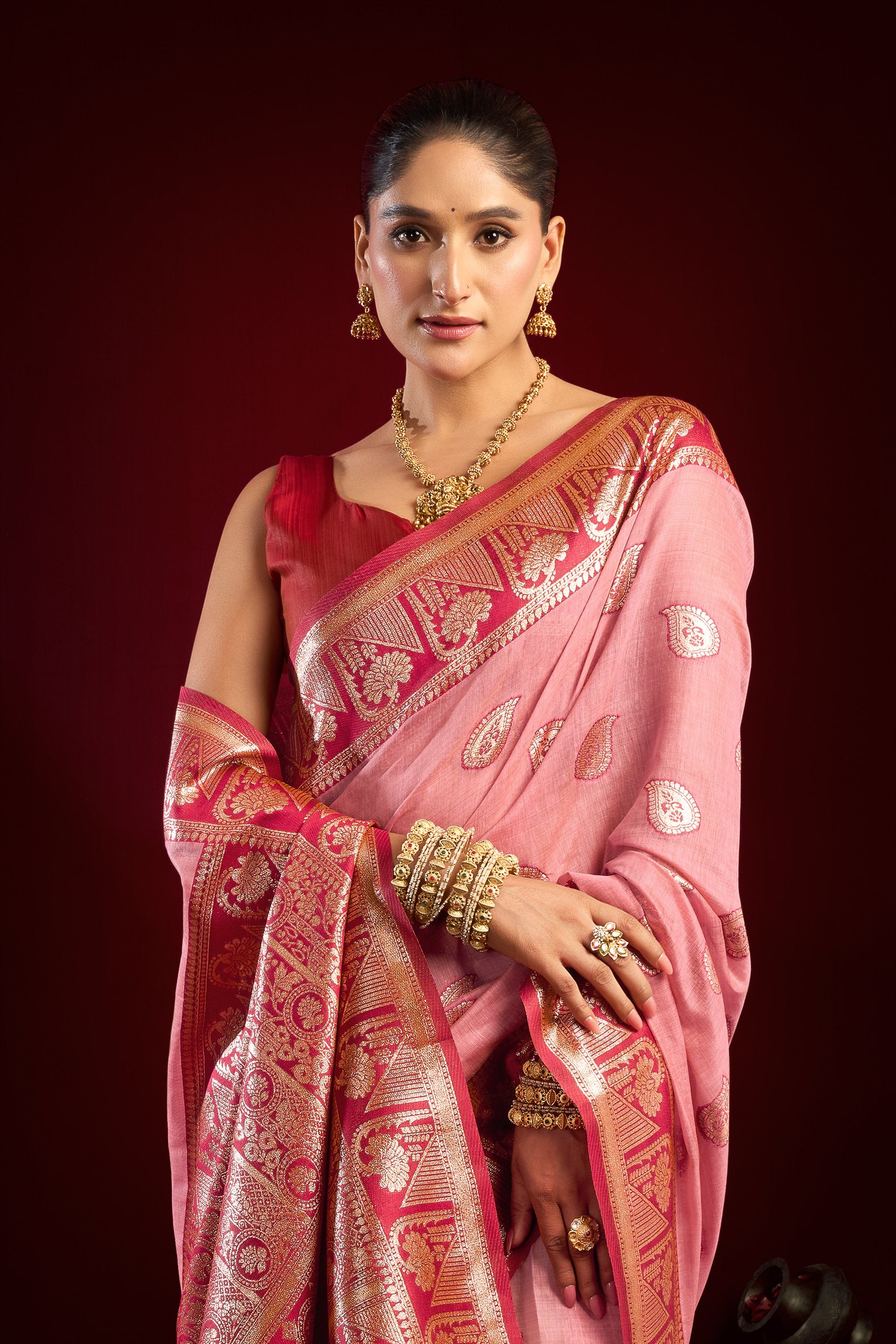 Parinita Saree - Blush Pink - Blouse View