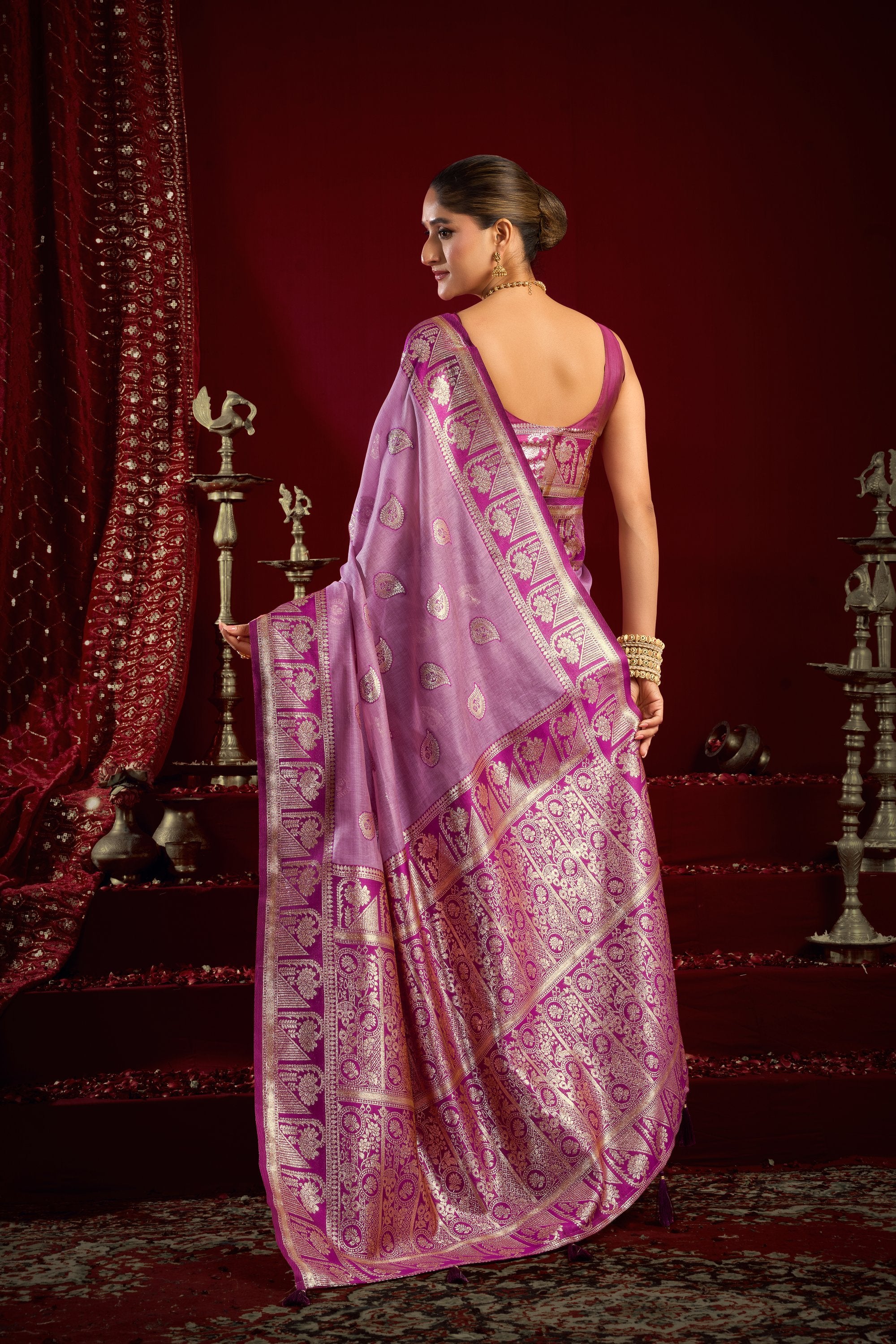 Parinita Saree - Lavender Mist - Pallu Detail